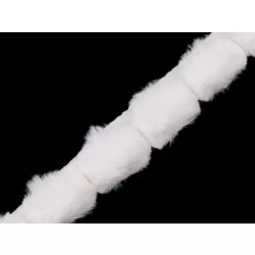   Dísz szegőszalag / műszörme lampasz szalag 3 cm - 1 Off White 