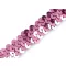 Gumis flitter szalag 20 mm rugalmas - 5 púderrózsaszín 