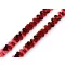 Gumis flitter szalag 10 mm elastikus - 3 piros