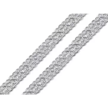   Leoni paszomány szélessége 13 mm - 1 ezüst (54 m-os csomagolás)