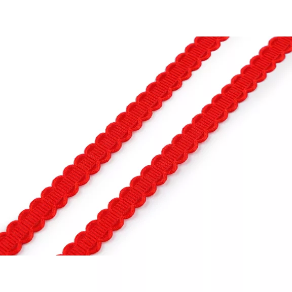 Csipke mintás szatén szalag 10 mm - 5 piros (22,5 m-es csomagolás) Csipke mintás szatén szalag 10 mm - 5 piros (22,5 m-es csomagolás)