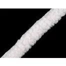 Bevarrható szegő szalag / bárány szörme utánzat széles 3,5 cm - 1 természetes fehér Bevarrható szegő szalag / bárány szörme utánzat széles 3,5 cm - 1 természetes fehér