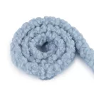 Bevarrható szegő szalag / bárány szörme utánzat széles 3,5 cm - 7 liláskék 