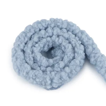   Bevarrható szegő szalag / bárány szörme utánzat széles 3,5 cm - 7 liláskék 