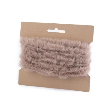   Műszörme díszítő csík széles 2 cm ruházati - 5 bézs (10 db-os csomagolás)