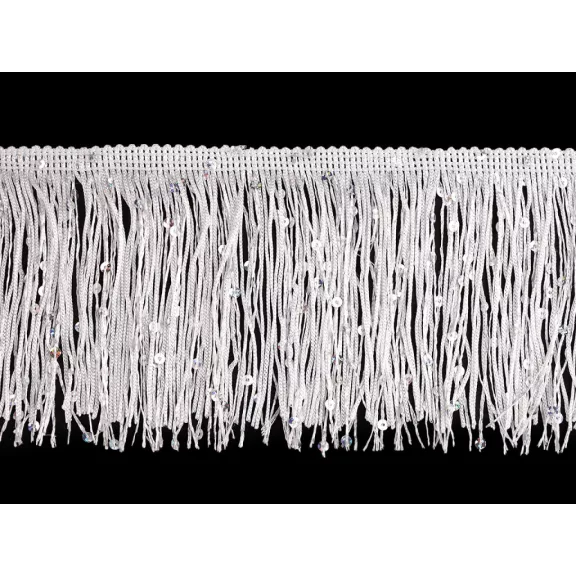 Rojt flitteres szélessége 10 cm - 1 fehér Rojt flitteres szélessége 10 cm - 1 fehér