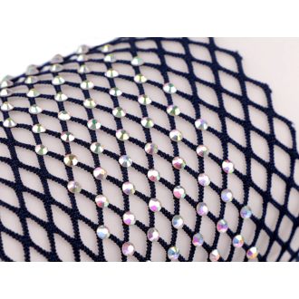   Rugalmas ruhabetét / háloanyag / paszomány bélés csiszolt kövekkel szélessége 75 mm