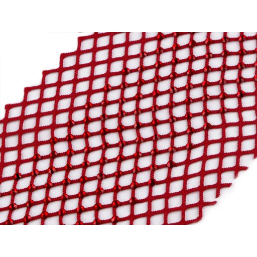 Rugalmas ruhabetét / háloanyag / paszomány bélés csiszolt kövekkel szélessége 75 mm