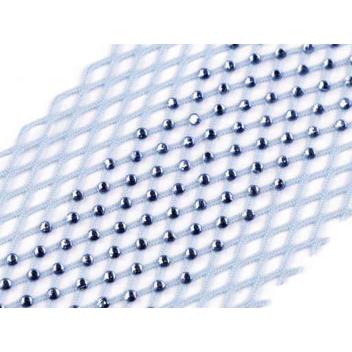 Rugalmas ruhabetét / háloanyag / paszomány bélés csiszolt kövekkel szélessége 75 mm