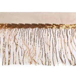 Paszomány monofil flitteres rojtokkal szélessége 20 cm