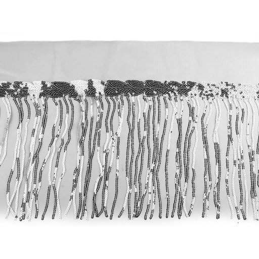 Paszomány monofil flitteres rojtokkal szélessége 20 cm