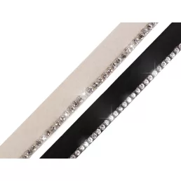 Paszpól szalag üveg kövekkel 10 mm