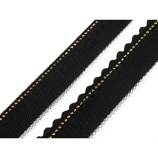 Paszpol bevarrható szegő szalag kövek tüll széles 15; 20 mm