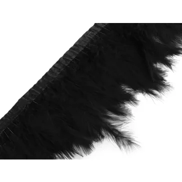   Paszomány - pulyka toll szélessége 9-12 cm - 8 fekete (8 m-os csomagolás)