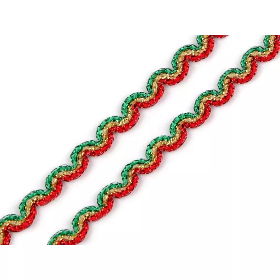 Karácsonyi lurex paszomány 10 és 12 mm - 1 (10 mm) multicolor (13,5 m-es csomagolás) Karácsonyi lurex paszomány 10 és 12 mm - 1 (10 mm) multicolor (13,5 m-es csomagolás)