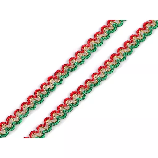 Karácsonyi lurex paszomány 10 és 12 mm