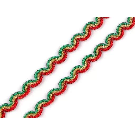 Karácsonyi lurex paszomány 10 és 12 mm