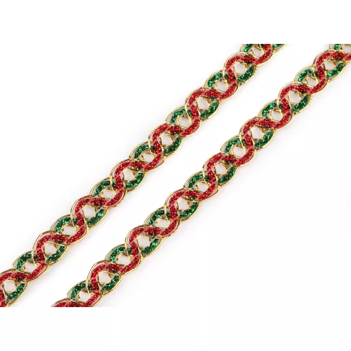 Karácsonyi lurex paszomány 10 és 12 mm
