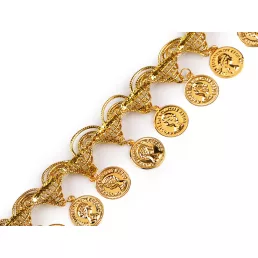 Shakira hastánc paszomány érmékkel 38 mm csörgő