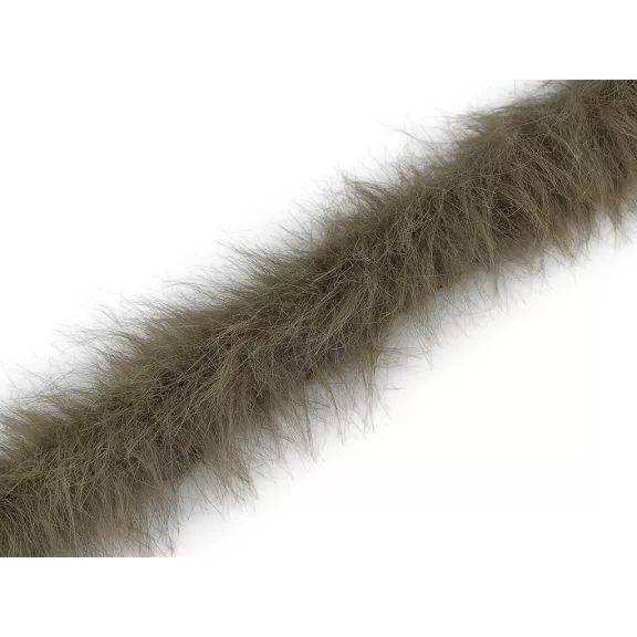 Műszőrme szalag bevarrható ruházati kerek , állatminta széles 5 cm - 5 zöld khaki Műszőrme szalag bevarrható ruházati kerek , állatminta széles 5 cm - 5 zöld khaki