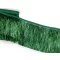 Sűrű metál rojt 15 cm széles - 6 zöld (9 m-es csomagolás)