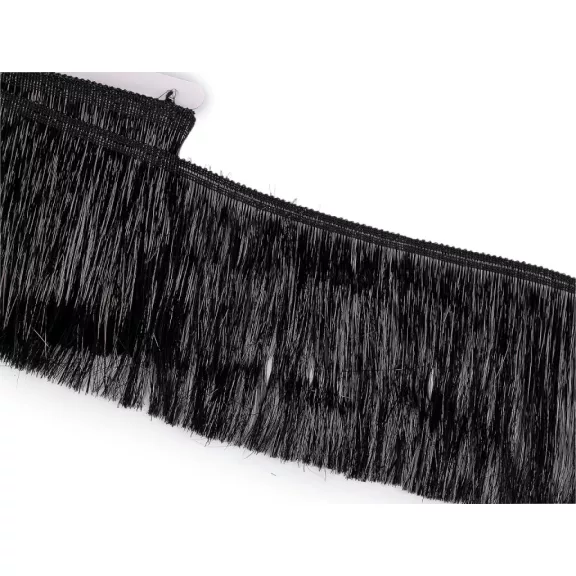 Sűrű metál rojt 15 cm széles - 7 fekete (9 m-es csomagolás) Sűrű metál rojt 15 cm széles - 7 fekete (9 m-es csomagolás)