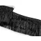 Sűrű metál rojt 15 cm széles - 7 fekete (9 m-es csomagolás)