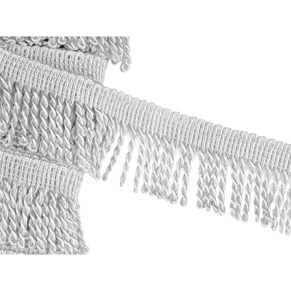 Csavart rojtok szélessége 55 mm - 4 ezüst (36 m-os csomagolás) Csavart rojtok szélessége 55 mm - 4 ezüst (36 m-os csomagolás)