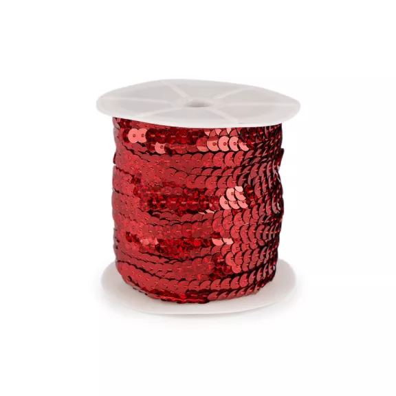 Sima hologramos flitterek, szélesség 6 mm, méterenként - 4 piros (90 m-os csomagolás) Sima hologramos flitterek, szélesség 6 mm, méterenként - 4 piros (90 m-os csomagolás)