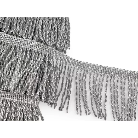 Sodrott rojt lurex 80 mm széles - 1 ezüst Sodrott rojt lurex 80 mm széles - 1 ezüst