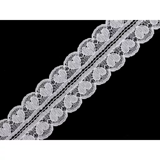 Műszál csipke / betét szív szélessége 30 mm
