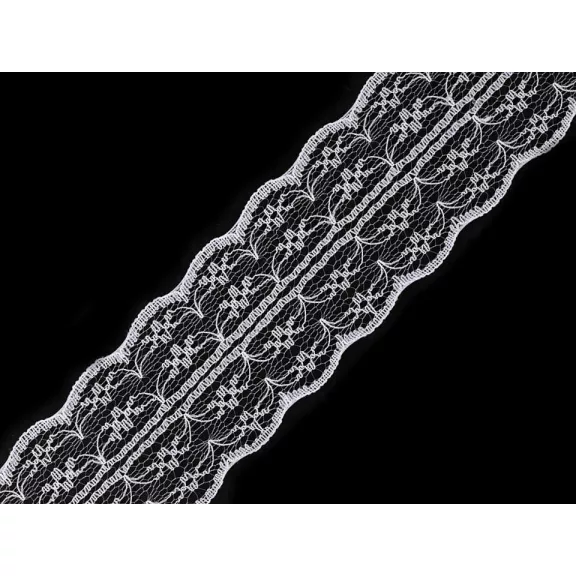 Műszál csipke / betét 42 mm-es - fehér (270 m-es csomagolás) Műszál csipke / betét 42 mm-es - fehér (270 m-es csomagolás)