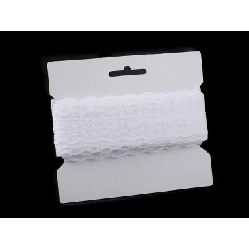   Műszál csipke / betét 42 mm-es - fehér (45 m-os csomagolás)