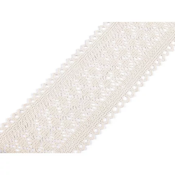 Pamut csipke / vertcsipke betét szélessége 10 cm - 2 világos bézs (13,5 m-es csomagolás) Pamut csipke / vertcsipke betét szélessége 10 cm - 2 világos bézs (13,5 m-es csomagolás)