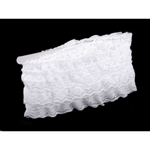 Műszál csipke dupla fodor szélessége 40 mm