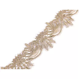 Arany csipke lurexel szélessége 64 mm