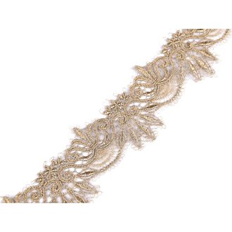 Arany csipke lurexel szélessége 64 mm