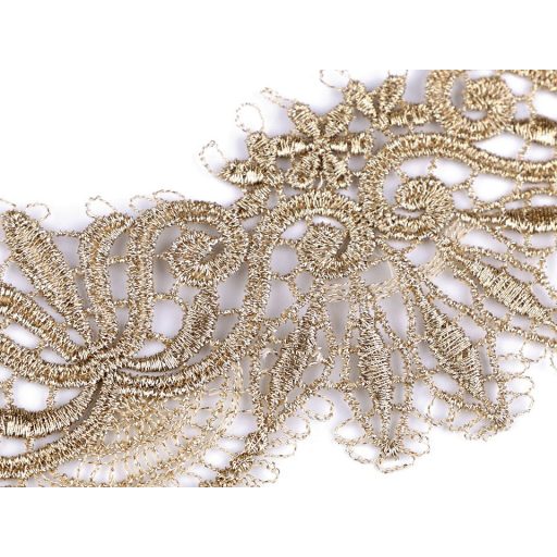 Arany csipke lurexel szélessége 64 mm