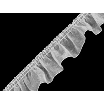   Rugalmas organza széles 40 mm - fehér (50,4 m-os csomagolás)
