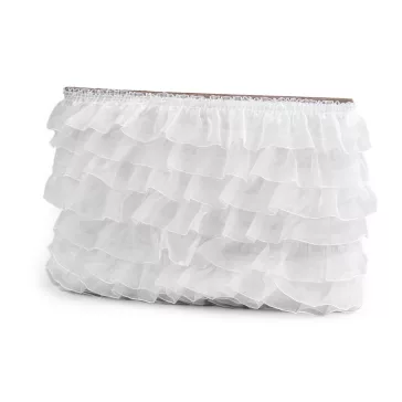   Rugalmas organza széles 40 mm - fehér (50,4 m-os csomagolás)