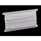 Légcsipke flitterekkel, szélessége 14 mm - Törtfehér (27 m-os csomagolás) Légcsipke flitterekkel, szélessége 14 mm - Törtfehér (27 m-os csomagolás)
