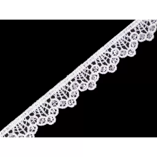 Légcsipke flitterekkel, szélessége 14 mm