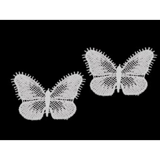 textil aplikáció / felvasalható csipke pillangó