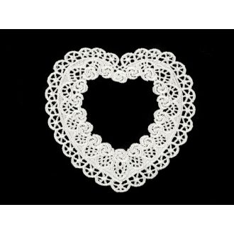 Horgolt szív / varrható csipke szív