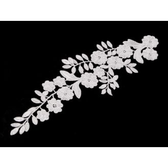 Csipke aplikáció / betét 9x30 cm