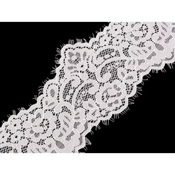 Francia elasztikus csipke 90 mm - 1 Off White Francia elasztikus csipke 90 mm - 1 Off White