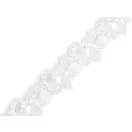 Szellős csipke bélés szélessége 45 mm - hófehér (27 m-os csomagolás)