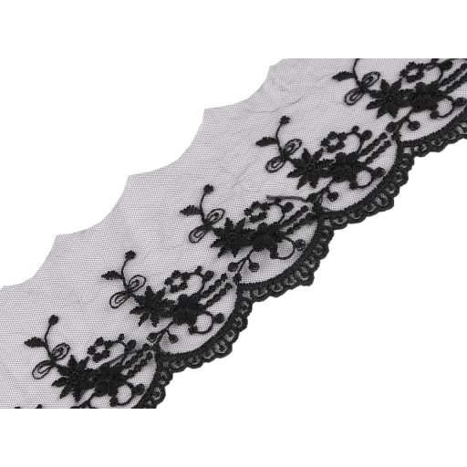 Hímzett csipke monofil alapon 70 mm