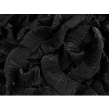 3D fodros, gyűrött, szélessége 40 mm - 2 fekete 