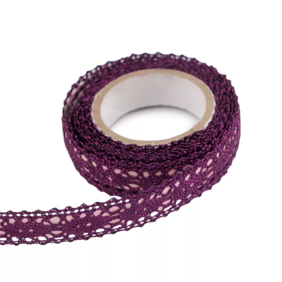 Csipke öntapadós széles 15 mm metalikus - 7 lila (1 db-os csomagolás) Csipke öntapadós széles 15 mm metalikus - 7 lila (1 db-os csomagolás)